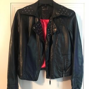 Jou jou black leather jacket